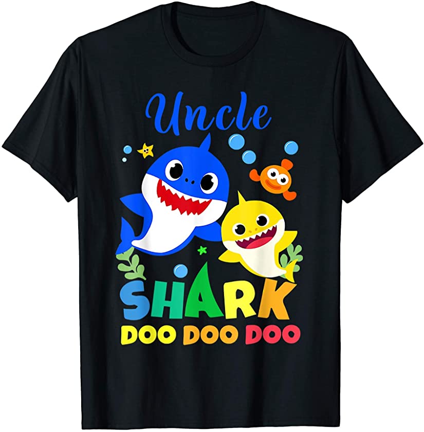 Uncle Shark Gift Cute Baby Shark Family Matching Outfits T-Shirt