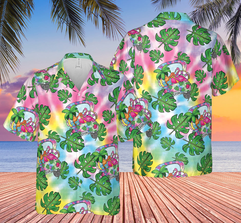 Truck Flamingo Summer Hawaii Shirt Ha72186