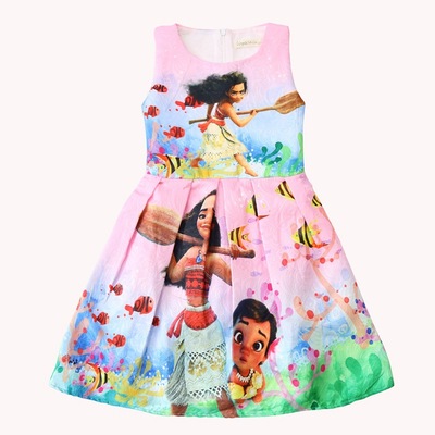 2022 Girls Moana Cosplay Costume for Kids Vaiana Princess Dress Clothes for Halloween Costumes for girls baby Girl party dresses alx