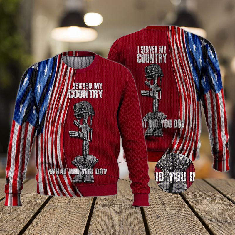 Veteran Ugly Christmas Sweater | For Men & Women | Adult | Us1403