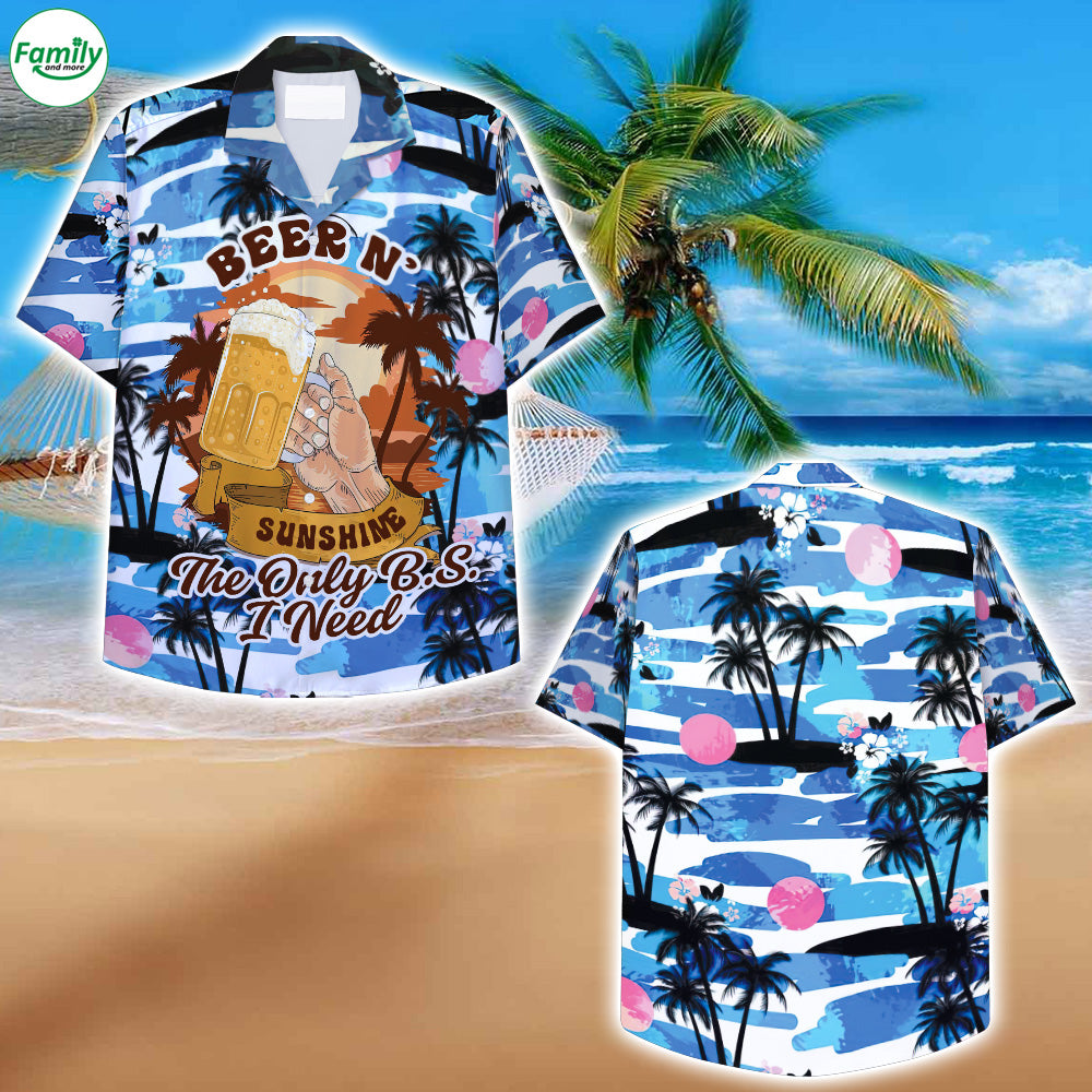 The Only Bs I Need Is Beer N’ Sunshine Retro Beach Hawaiian Shirt – Mc010