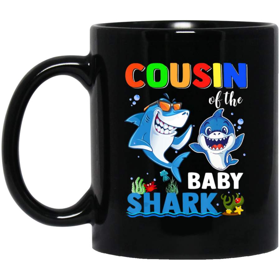 Cousin Of The Baby Shark Birthday Cousin Shark Coffee Mug