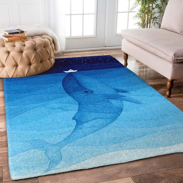 Whale 8 Area Rug Living Room Rug Home Decor Floor Decor VH3