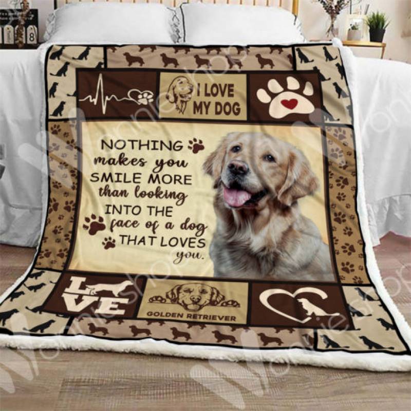 Golden Retriever Dog Sherpa Blanket OCT2901 76O56