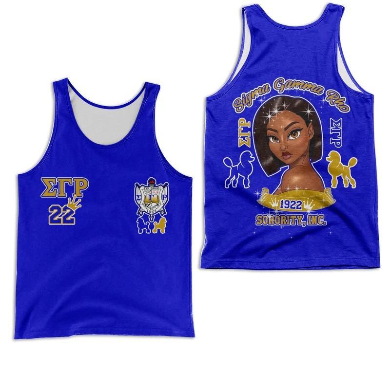 Wonderprint Tank Top Sigma Gamma Rho Shining Girl Racerback Tank