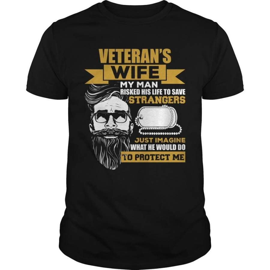 Proud Of Veteran s Wife Vintage honor T-Shirt