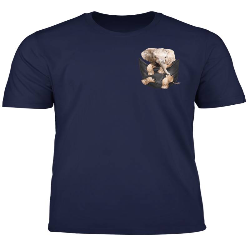 Funny Elephant In Pocket T Shirt Gift For Women Men