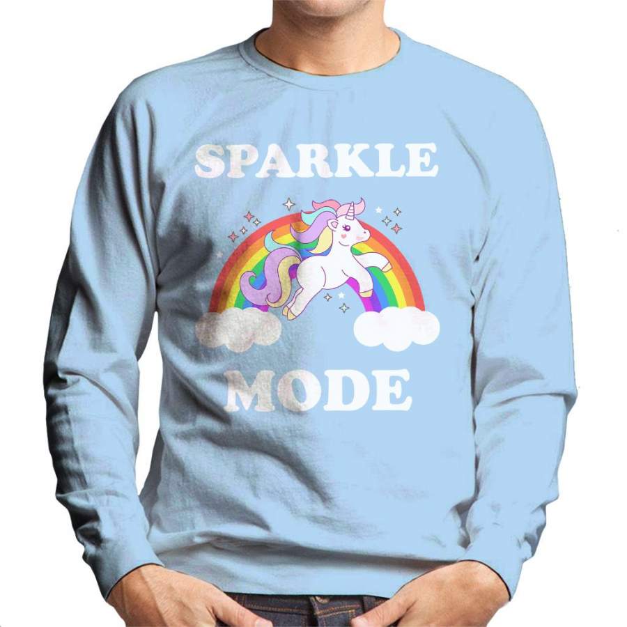 Unicorn Sparkle Mode Men’s Sweatshirt