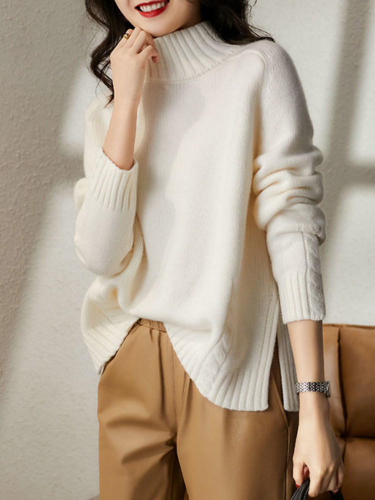 Sweater Woman Winter 2022 Korean Fashion Turtleneck LOOSE Pullovers OverSized Knit Pulls Long Sleeve Top Winter Women’s Jersey alx