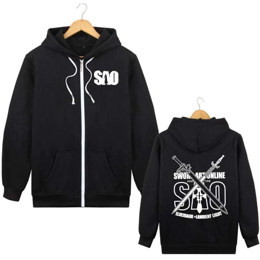 2019 Sword Art Online Zip Up Hoodie Long Sleeve Hoodie