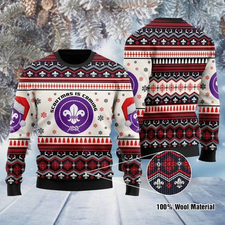 Scoutmas Is Coming Christmas Ugly Sweater | Unisex | Full Size | Adult | Colorful |  US1027