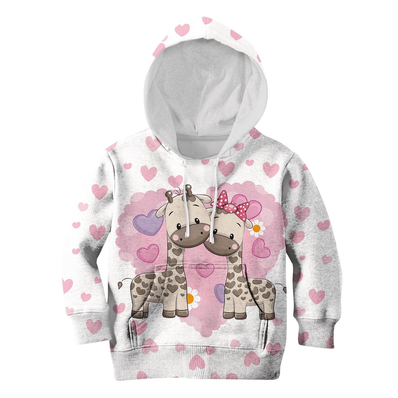 Gearhumans Happy Giraffe Kid Custom Hoodies T-Shirt Apparel