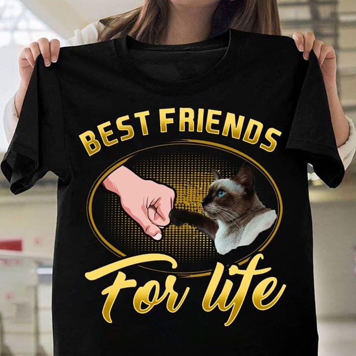 Siamese Cat Best Friends For Life Gift Friend Classic Cotton T Shirt