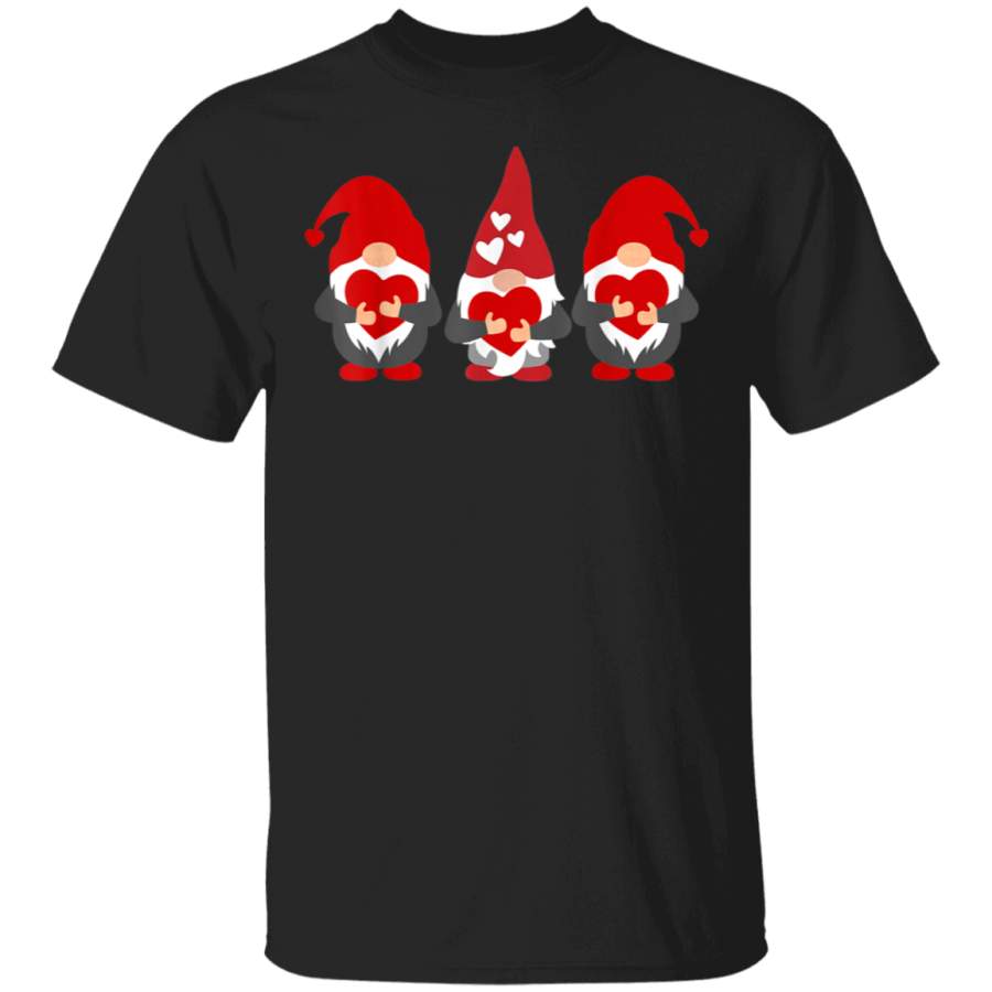 Three Gnomes Holding Hearts Valentine’s Day T-Shirt