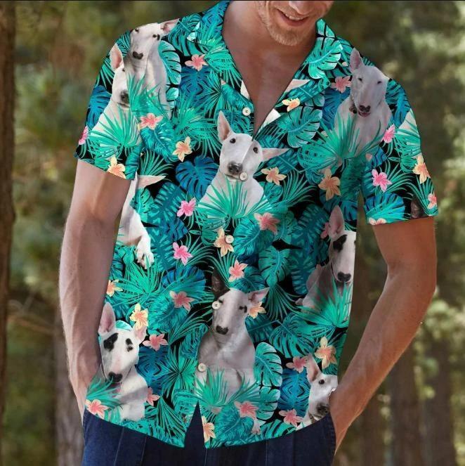 Bull Terrier Tropical Hawaii Shirt Unisex Adult Ha68495