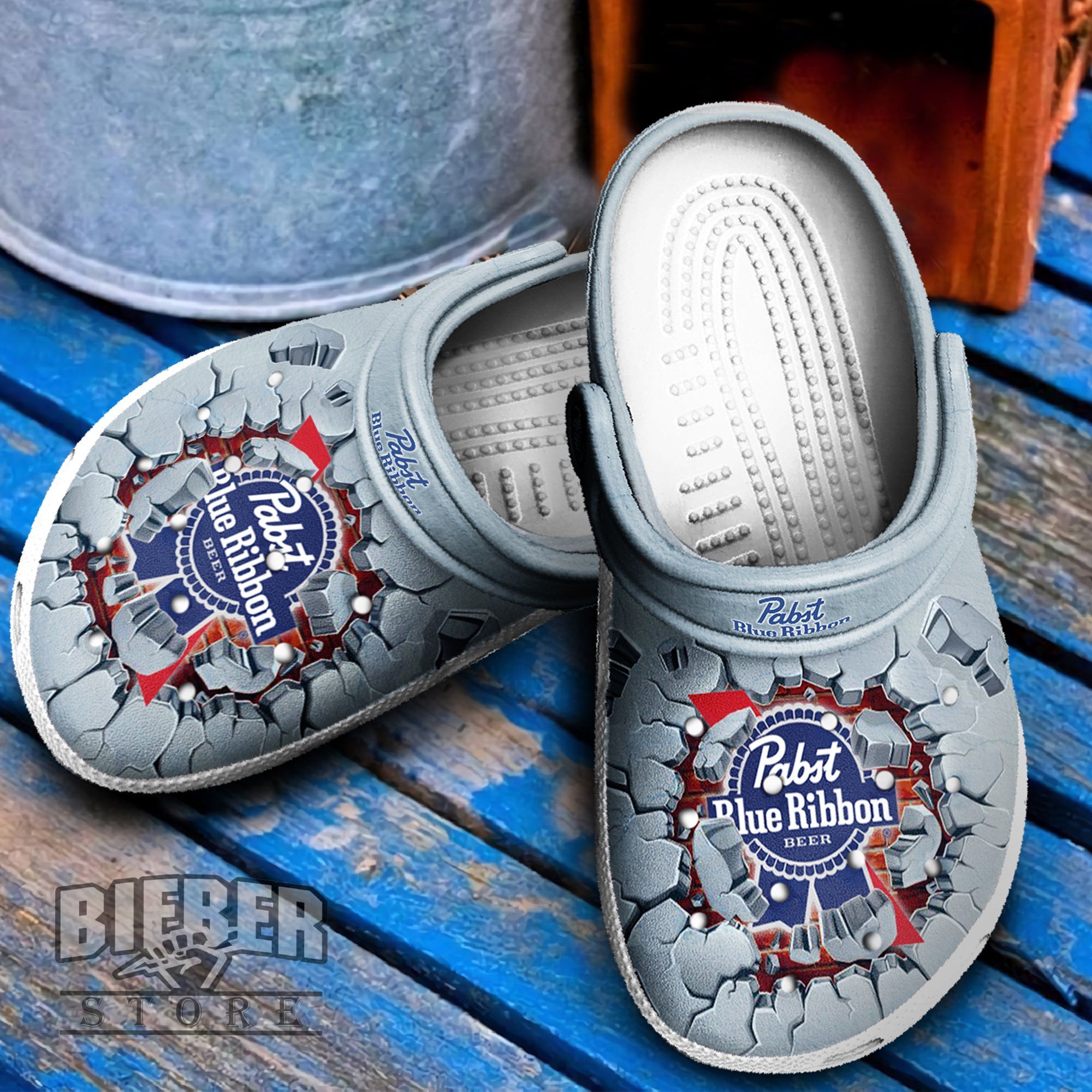 Pabst Blue Ribbon Clog Clogs Clog Shoes