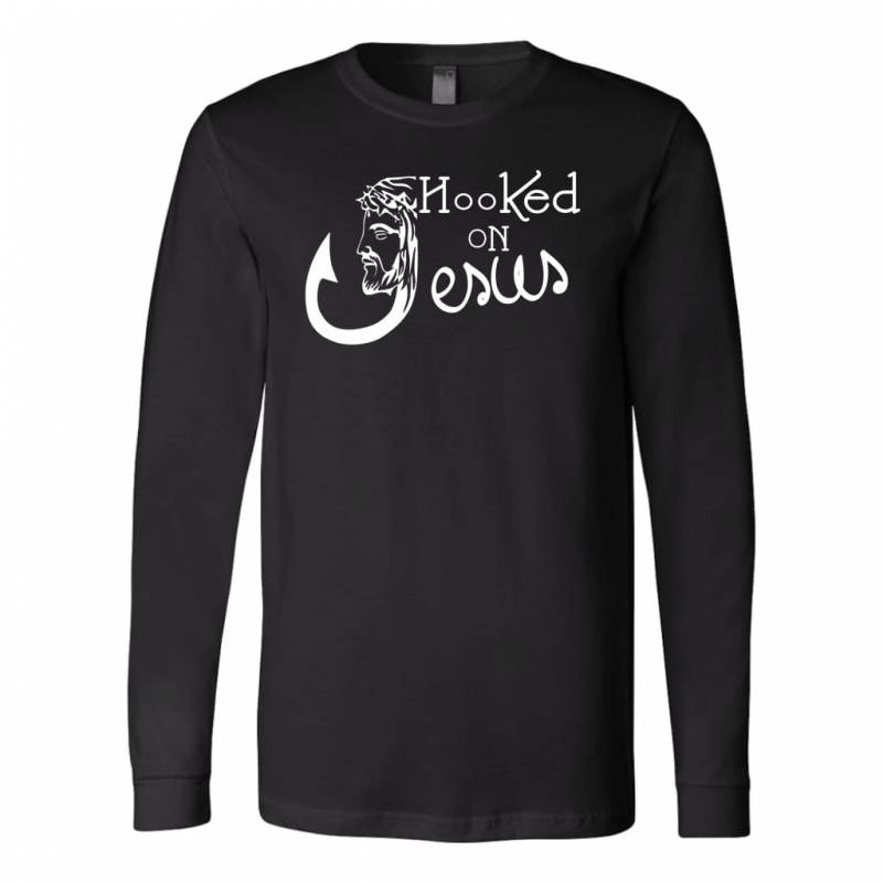 Hooked on Jesus long sleeve t-shirt | Christian apparel