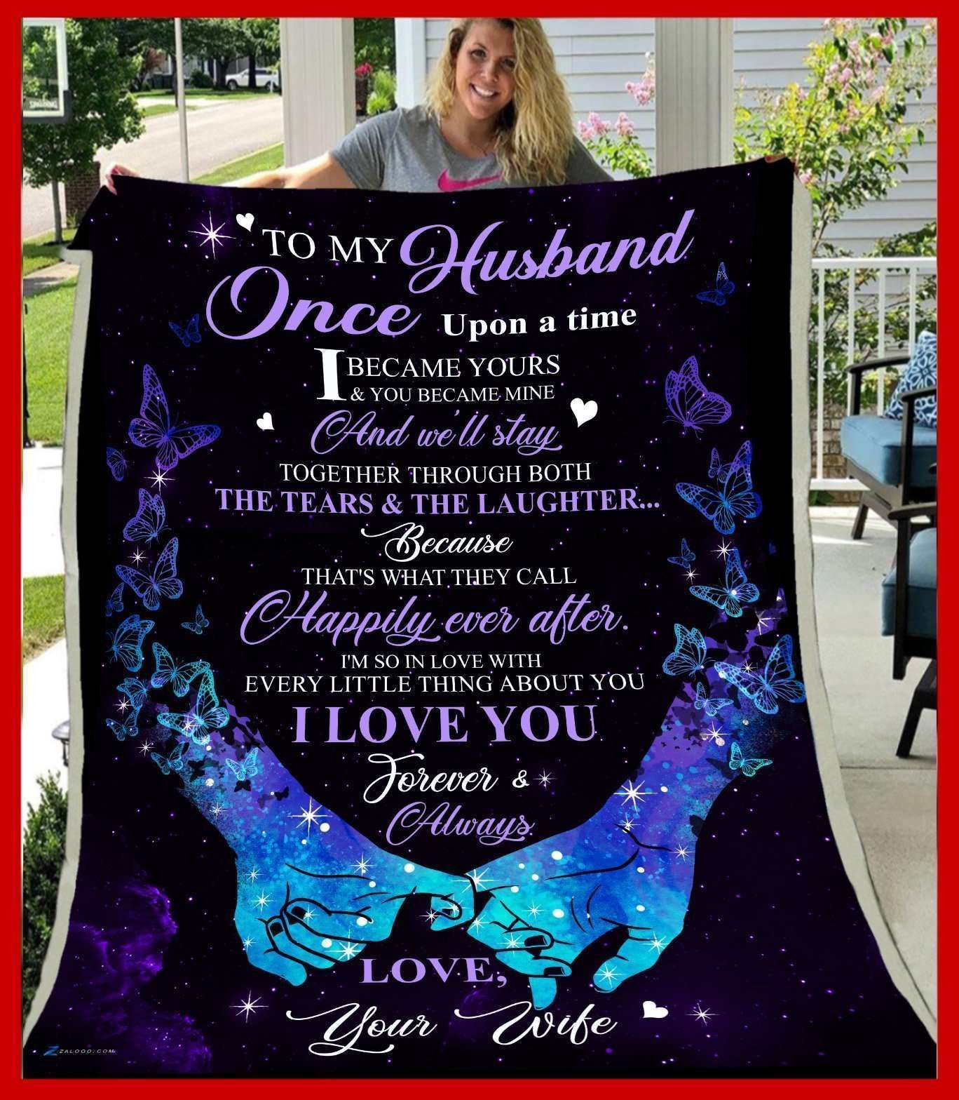 Blanket To My Husband Once Upon A Time A Tiny Gift Shop