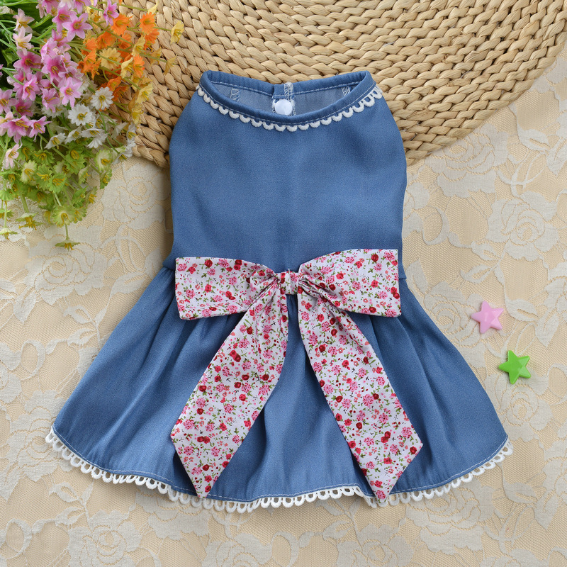 Cute Dog Dress Dog Clothes For Small Dogs Fashion Pink Red Dog Skirt Cute Sleeveless Princess Dress Puppy Pet Cat Cotton Costume alx