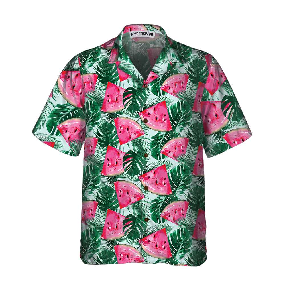 Tropical Palm Leaves Watermelon Hawaii Cool Shirt For Men Women Ha107355