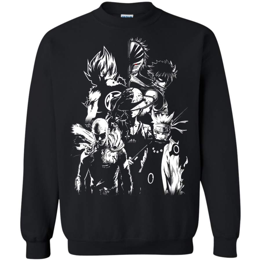 AGR Mashup Anime Bleach Dragon Ball Naruto One Piece Sweatshirt