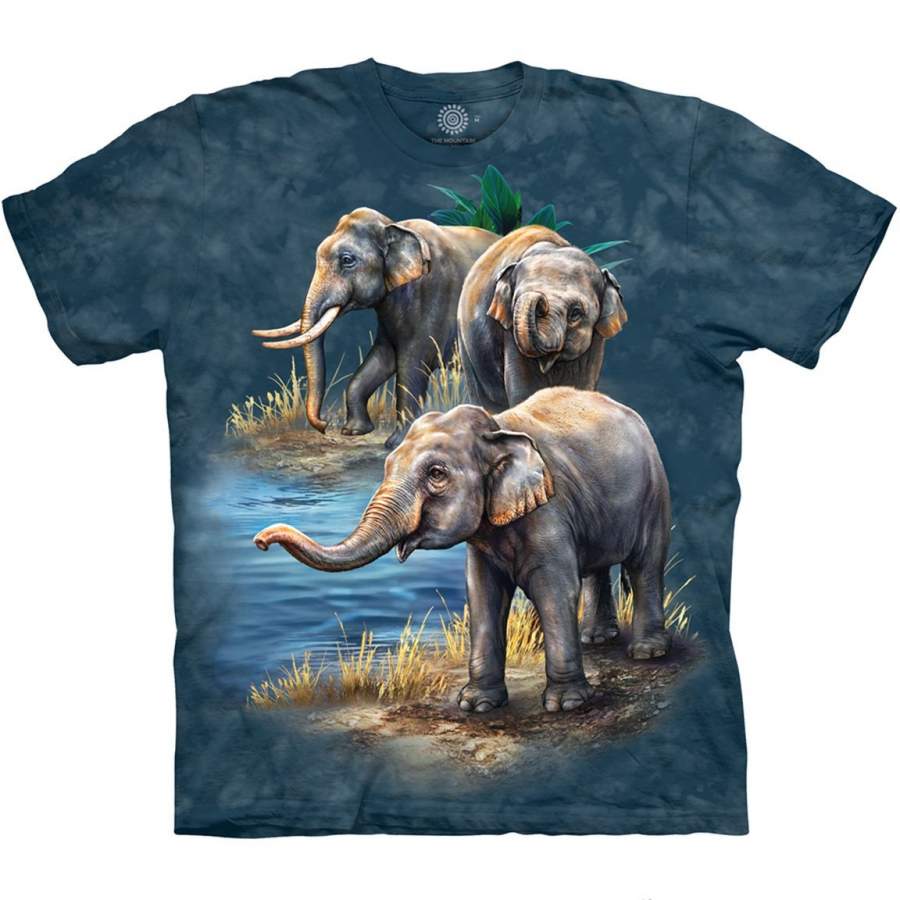 Asian Elephants – Adult Unisex T-Shirt