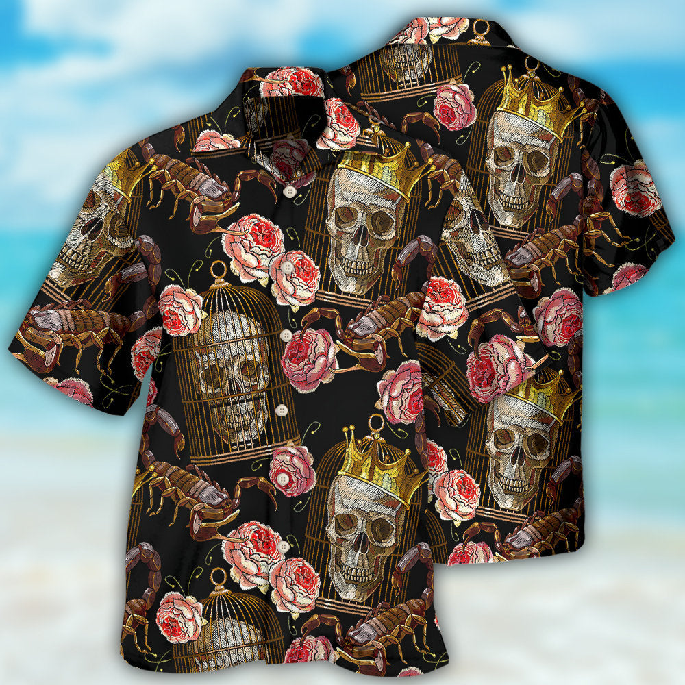 Scorpion And Skull Hawaii Shirt Ha56275