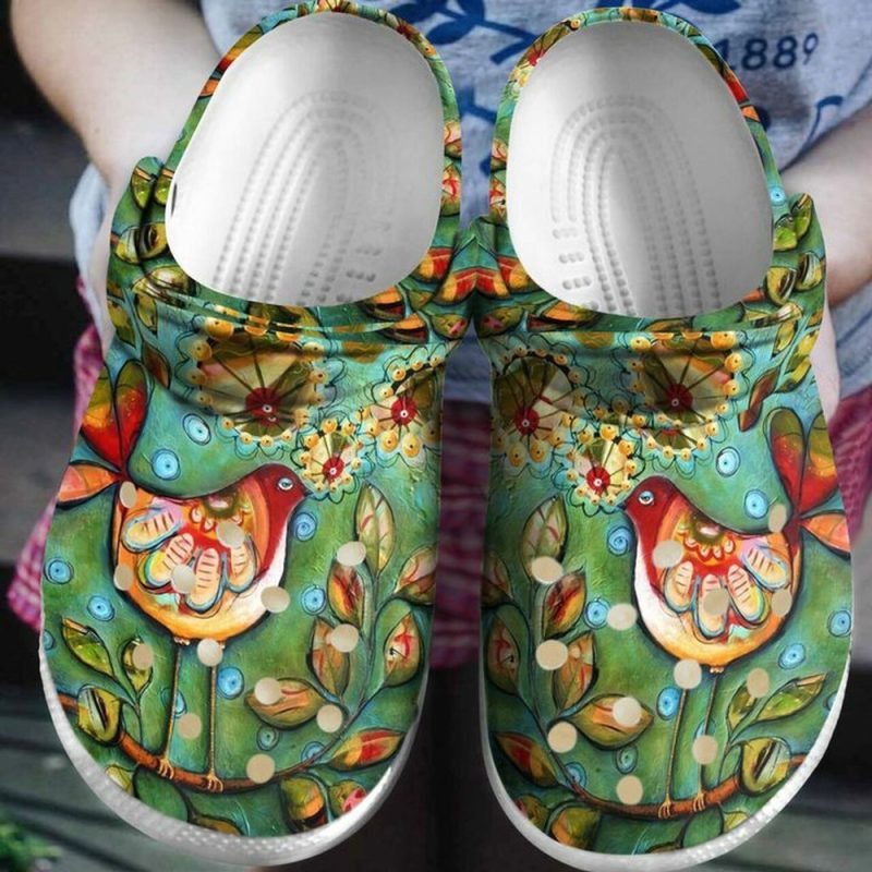 Bird Beautiful Tree 102 Gift For Lover Rubber clog Shoes Comfy Footwear 2