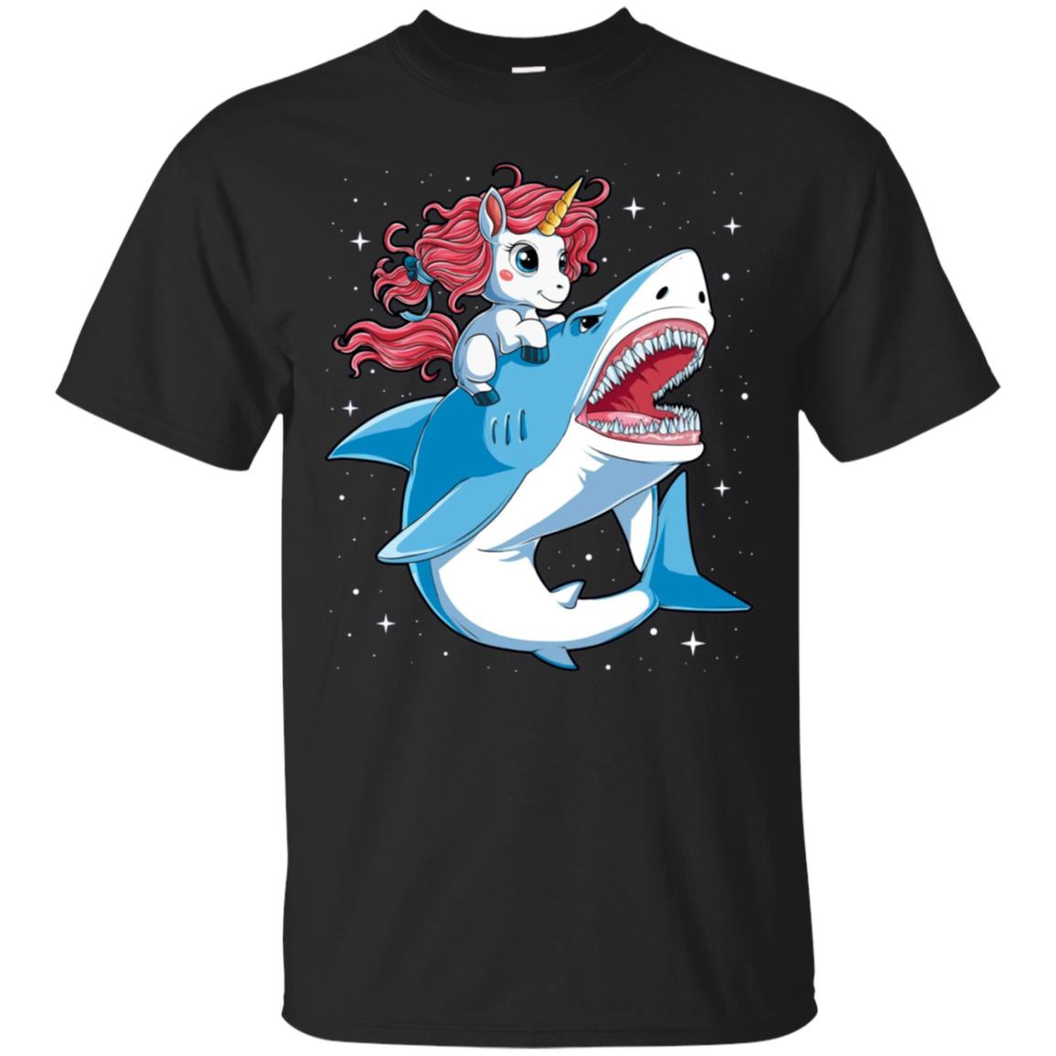 Unicorn Shark T Shirt Squad Women Rainbow Unicorns Tee Gifts