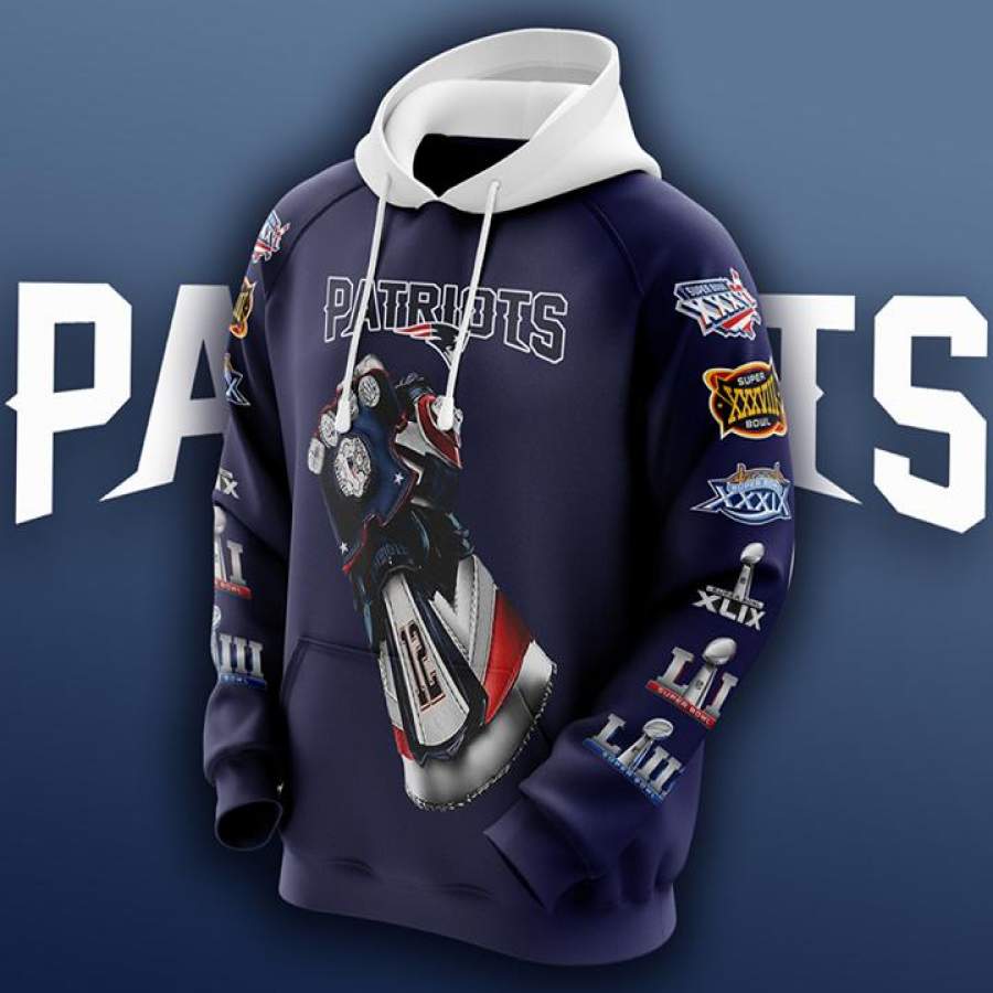 New England Patriots Infinity Gauntlet Tom Brady 12 Hoodie Unisex 3D All Over Print