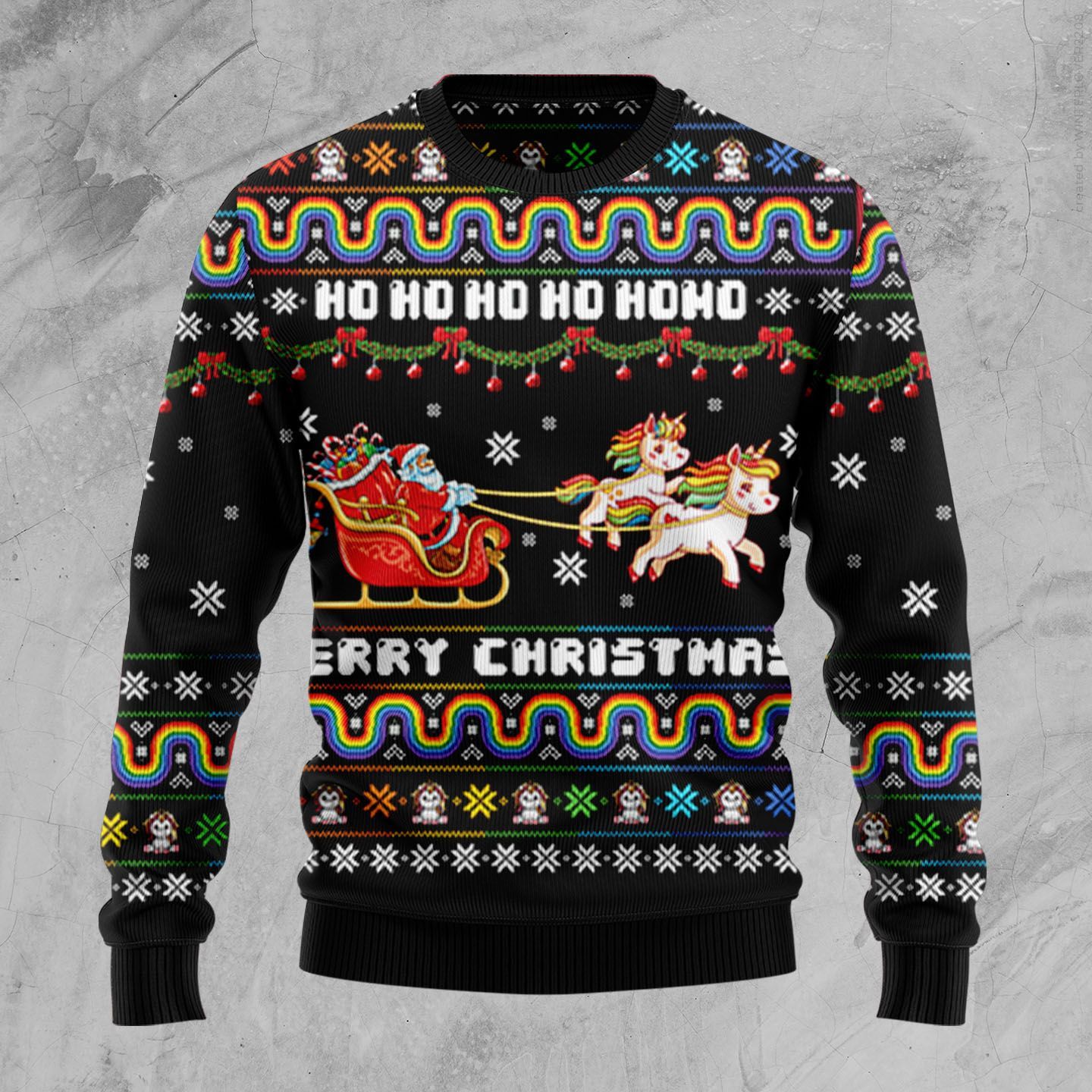 Unicorn Merry Christmas Ugly Sweater