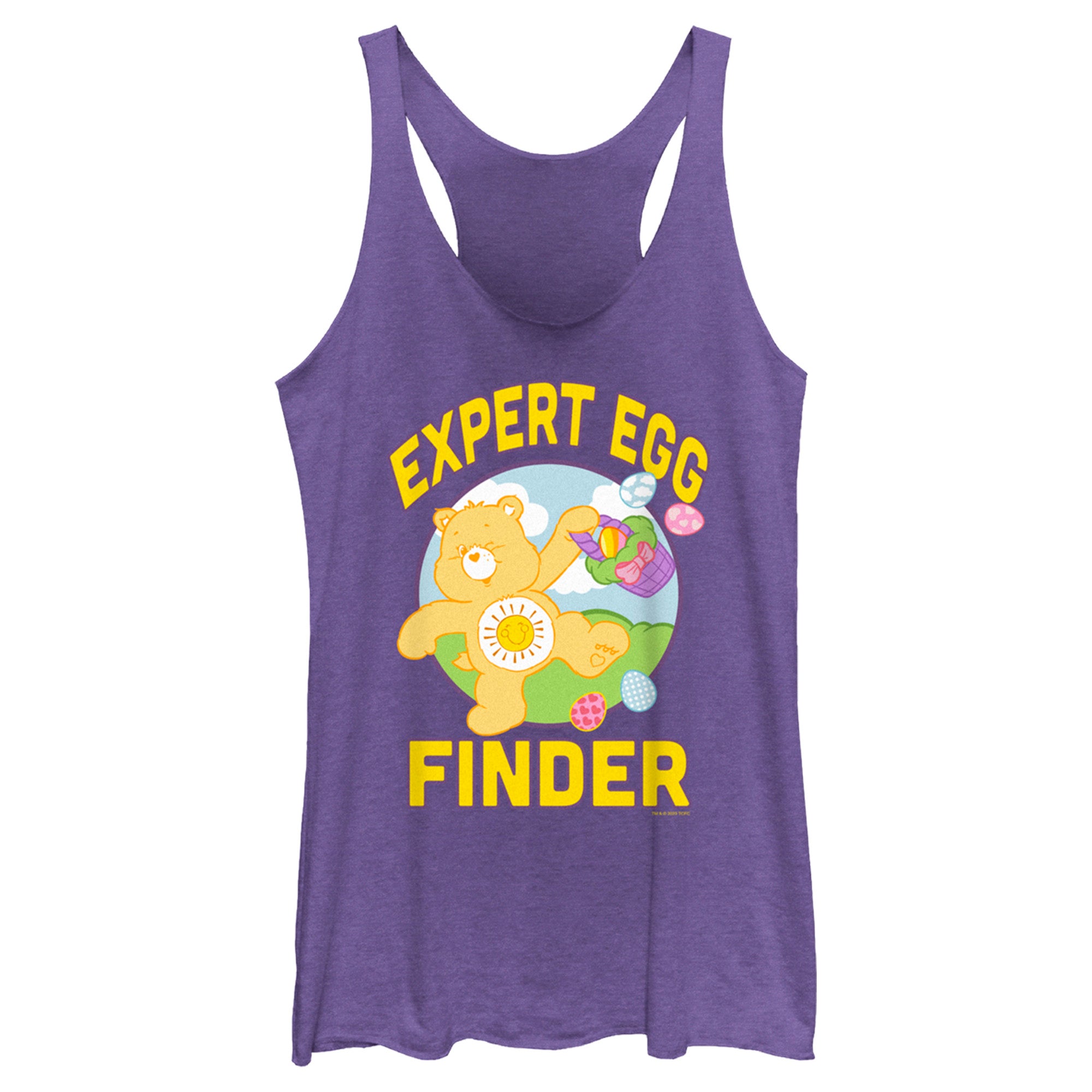 Women’S Care Bears Expert Egg Finder Racerback Tank Top