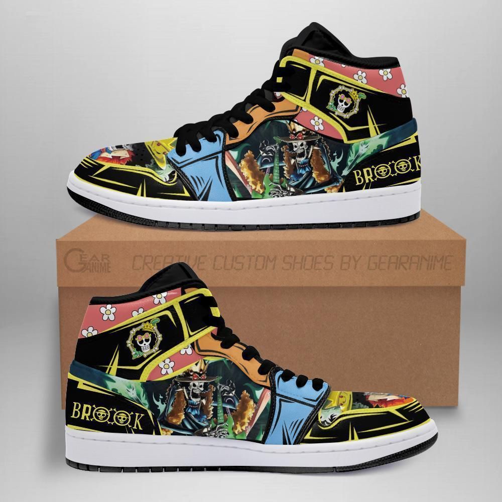 Brook Straw Hat Priates One Piece Anime Fan Gift Mn06 Air Jordan Shoes Sport Sneakers