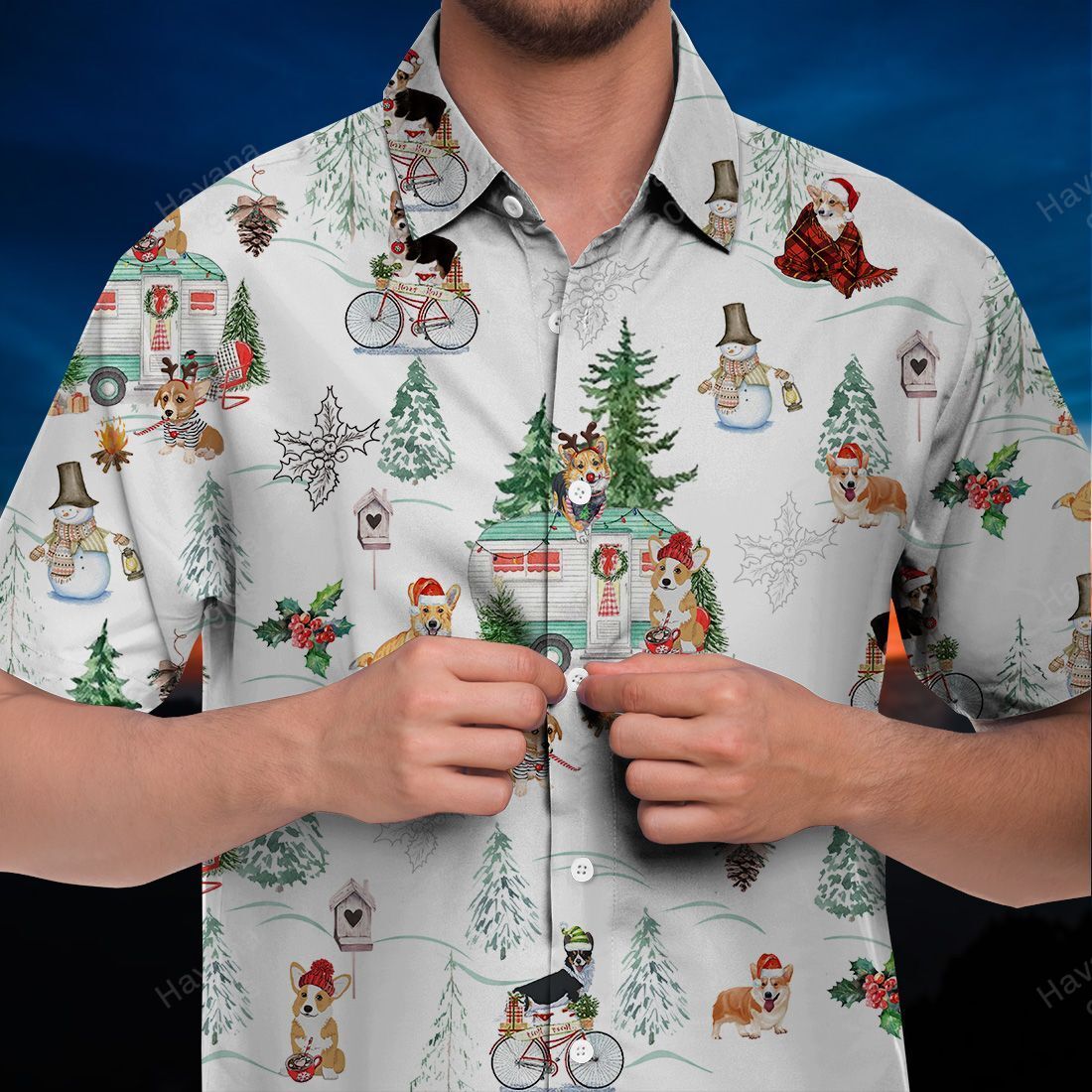 Corgi Hawaii Shirt Christmas Vibes Ver 2 Ha50898