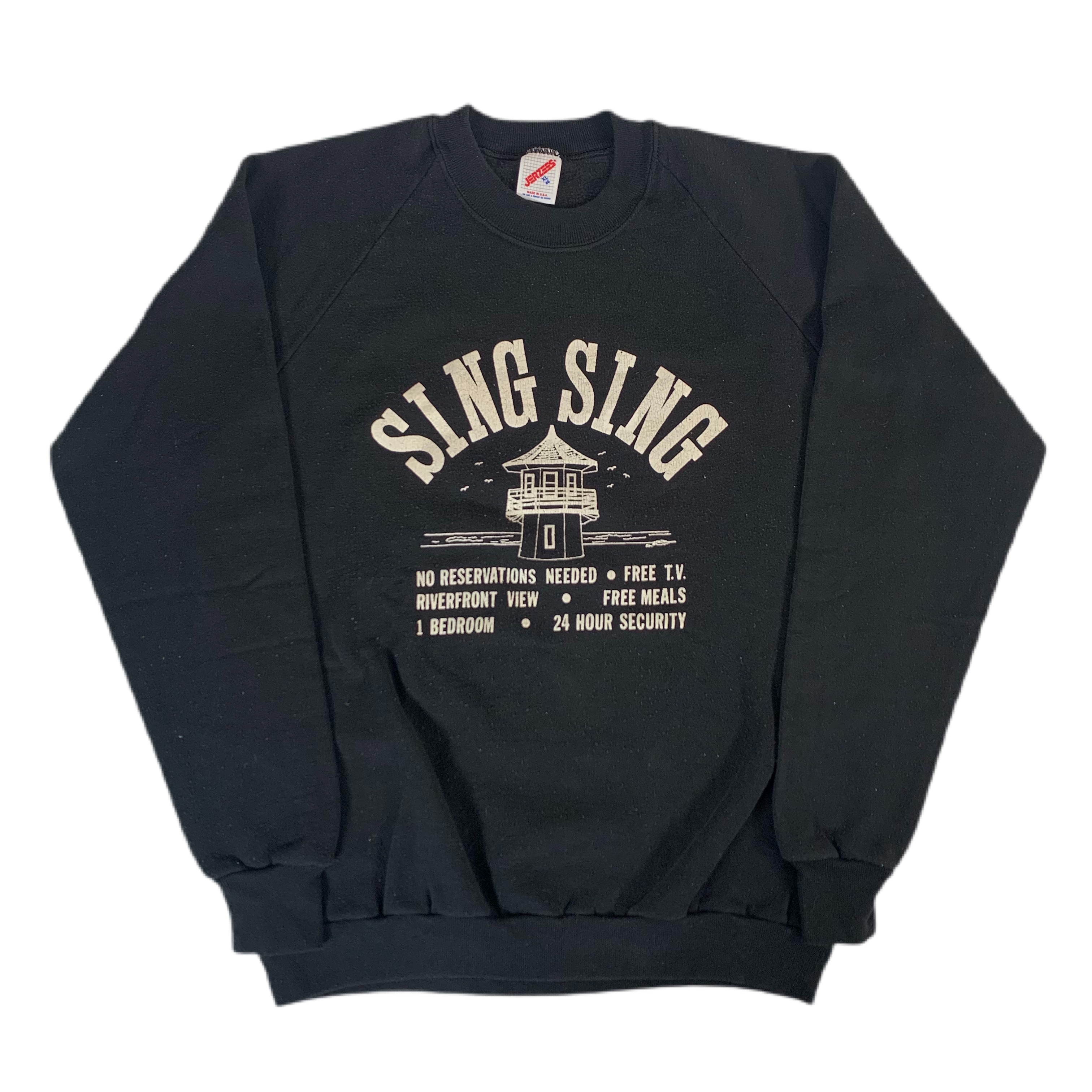 Vintage Sing Sing Prison “No Reservations Needed” Raglan Sweatshirt