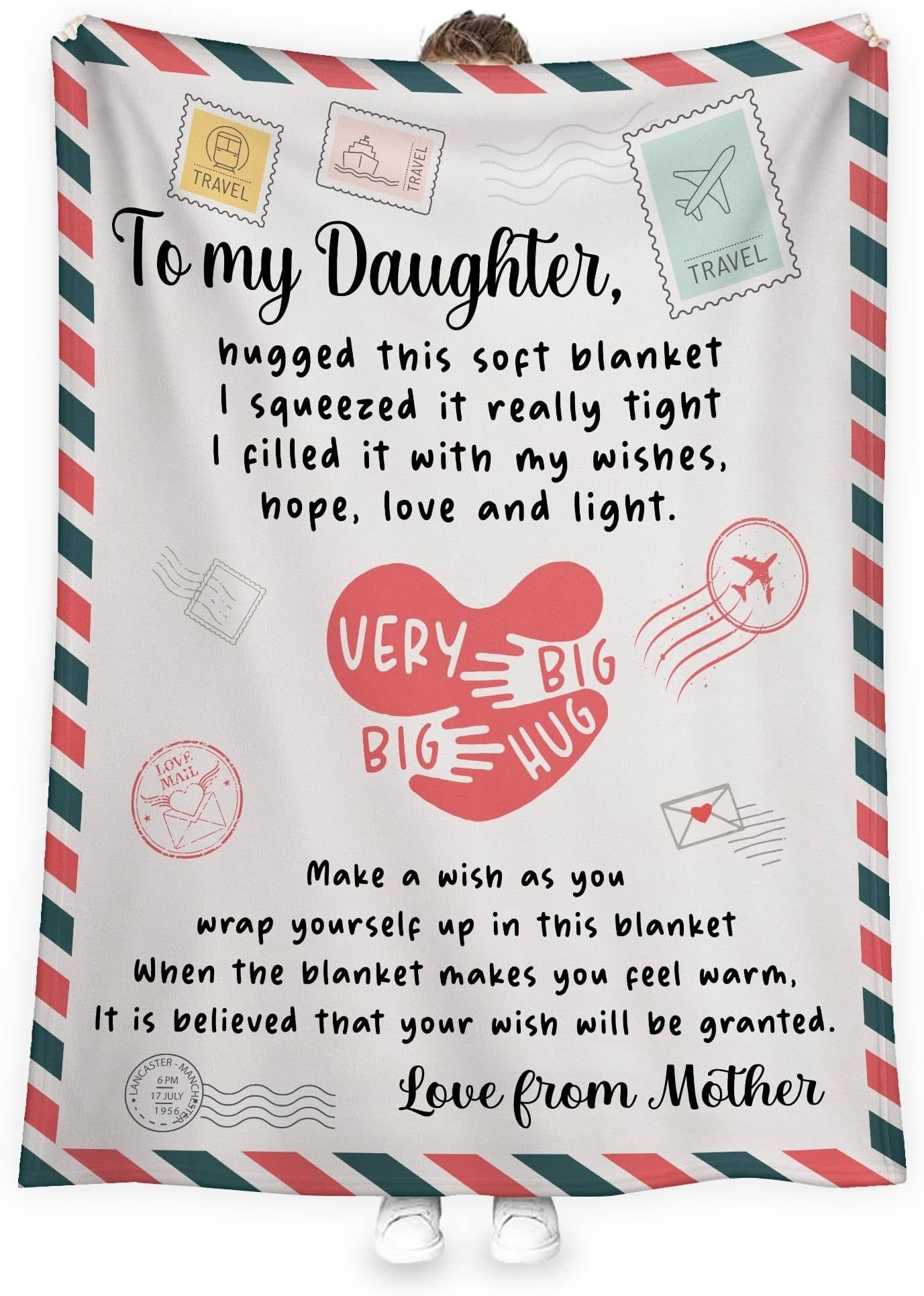 Personalized To My Daughter Blanket Gifts, Daughter Blanket Gifts, Love Letter For Son Daughter Birthday Christmas Blanket