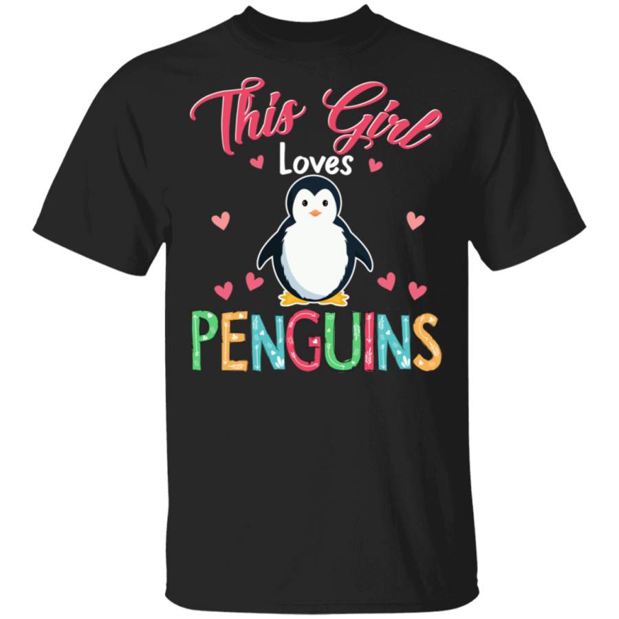 This Girl Loves Penguins Cute Penguin Arctic Animal T-Shirt