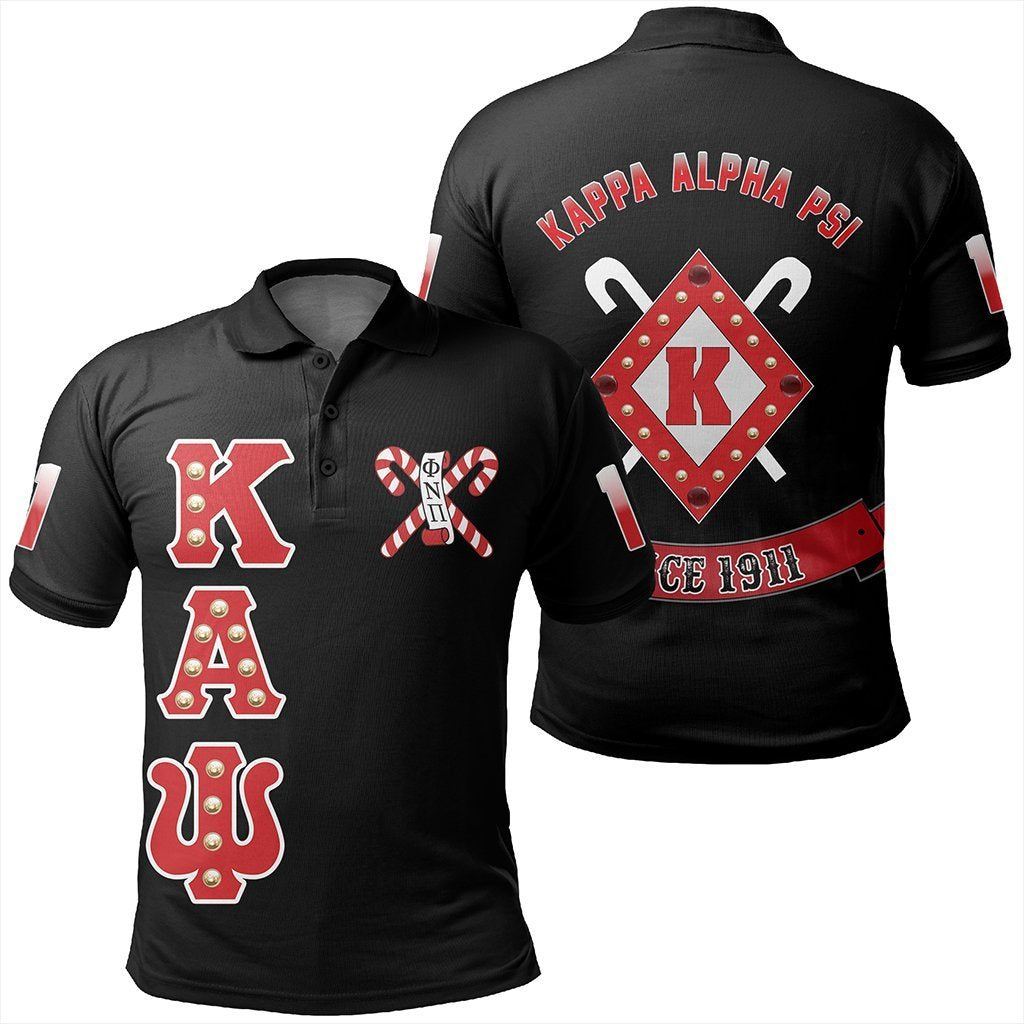 Greek Life Polo – Kappa Alpha Psi Crystal Black Polo Shirt J09