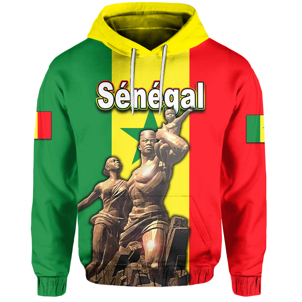 Senegal Independence Day Hoodie African Renaissance Monument Lt6