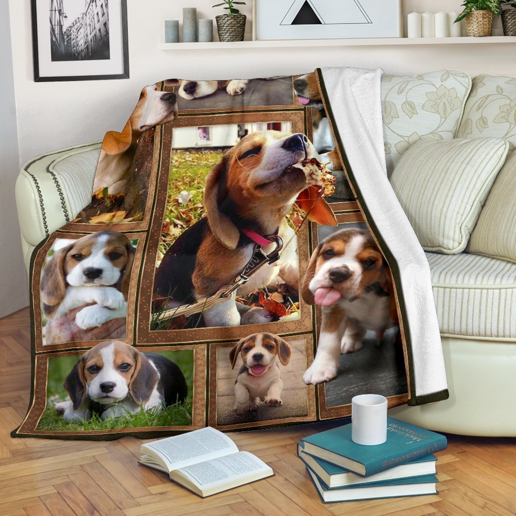 Cute Puppy Beagle Fleece Blanket For Beagle Lover