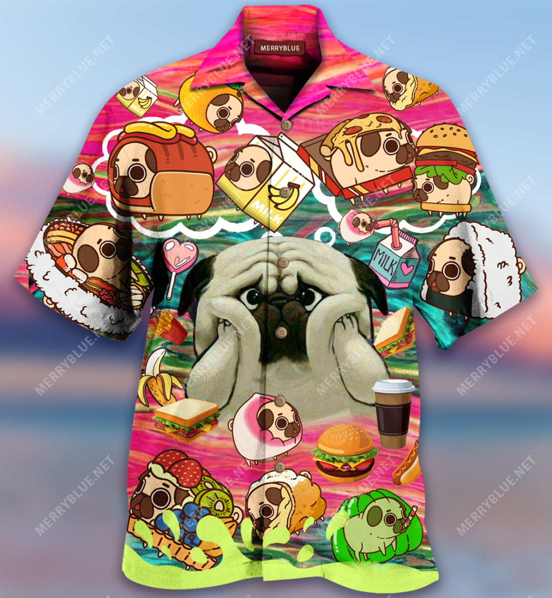 What If I Become Foods Pug Unisex Hawaiian Shirt