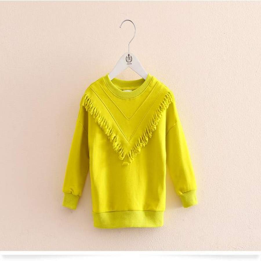 2017 New Autumn Fashion Tassel Girls Sweatshirts Children Clothing Pullover Baby Hoodies Cute Princess Costume For Girls Clothes