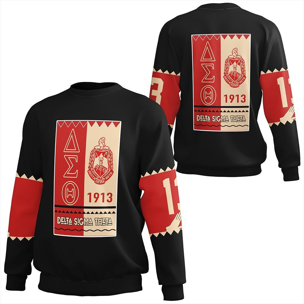 Greek Life Sweatshirt – Delta Sigma Theta Black Style Sweatshirt J09