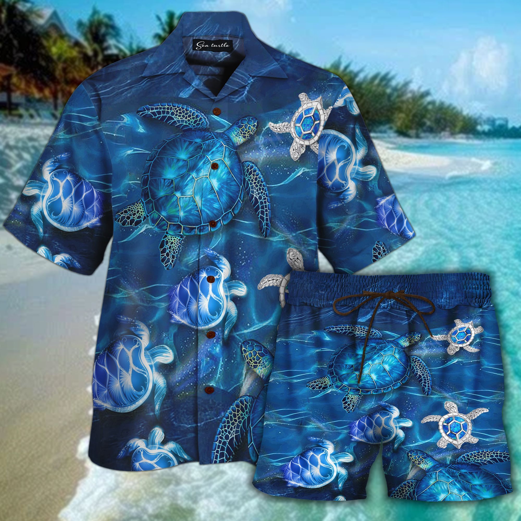 Sea Turtle So Fresh Hawaiian Shirt Set | Unisex | Hs1042