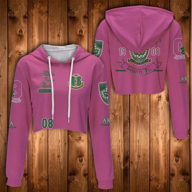 Wonder Print Hoodie – Alpha Kappa Alpha Croptop Hoodie – Danh Style