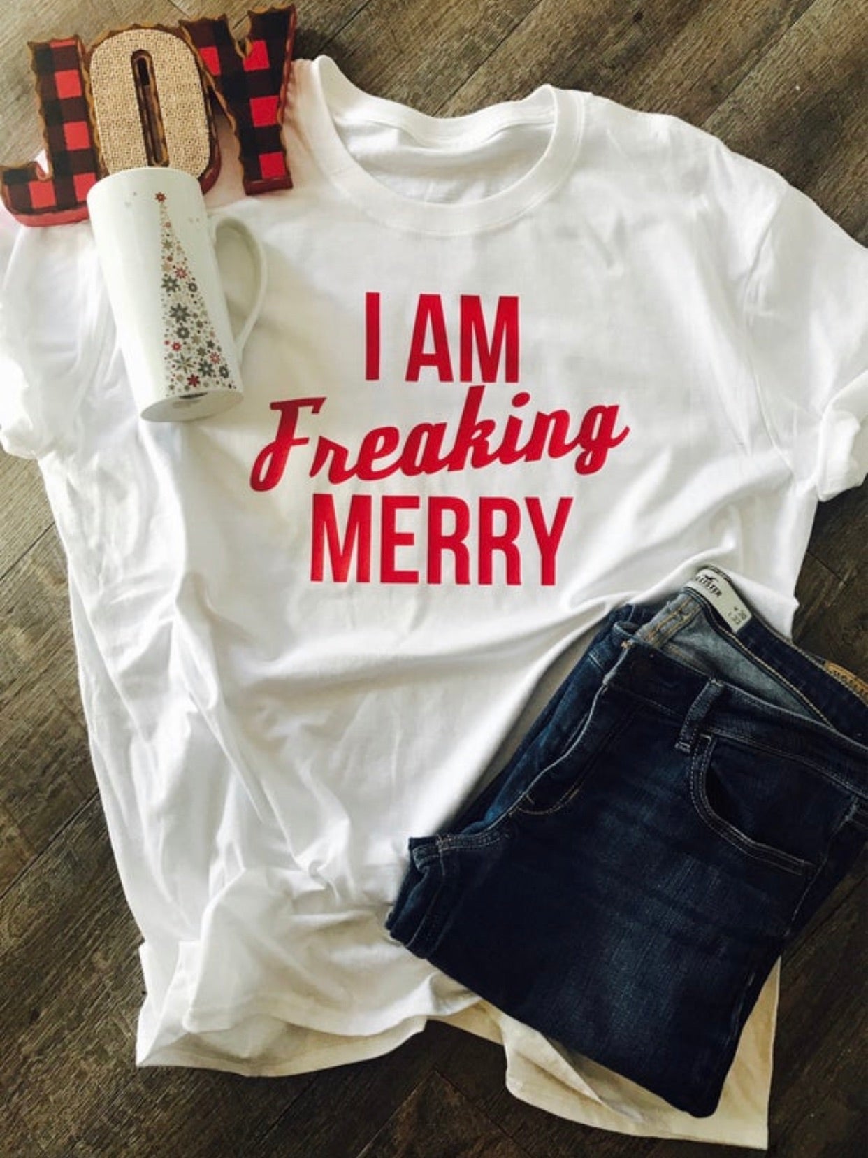 I Am Freaking Merry Funny Christmas Shirt. Gift. Bella Canvas. Christmas Gift. Holiday Shirt.