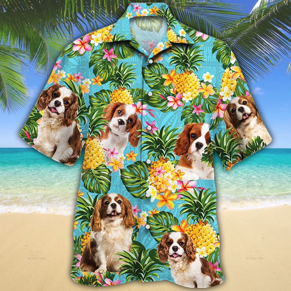 Cavalier King Charles Spaniel Dog Lovers Pineapple Hawaii Shirt Ha25020