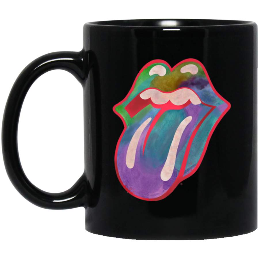 The Rolling Stones Colors Tongue Mug 11 oz 15 oz Black Mug