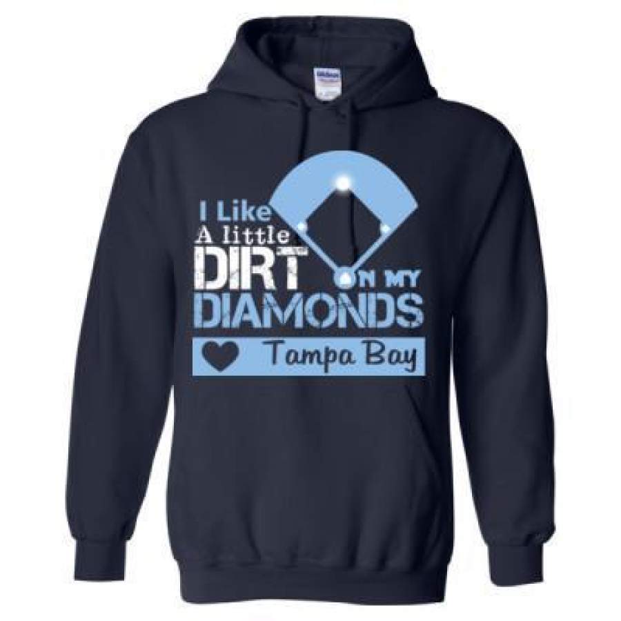 AGR Tampa Bay Rays I Like A Little Dirt On My Diamonds – Heavy Blend™ Hooded Sweatshirt