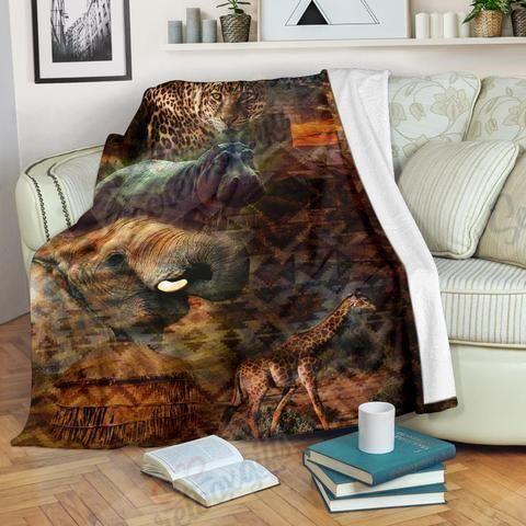 African Culture Animals Gs-Cl-Dt0304 Fleece Blanket